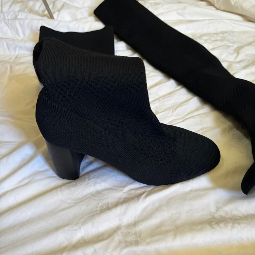 Zara Black Over-the-Knee Boots